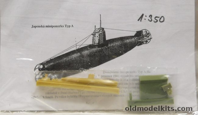 Unknown 1/350 Japanese Midget Submarine Type A Bagged plastic model kit